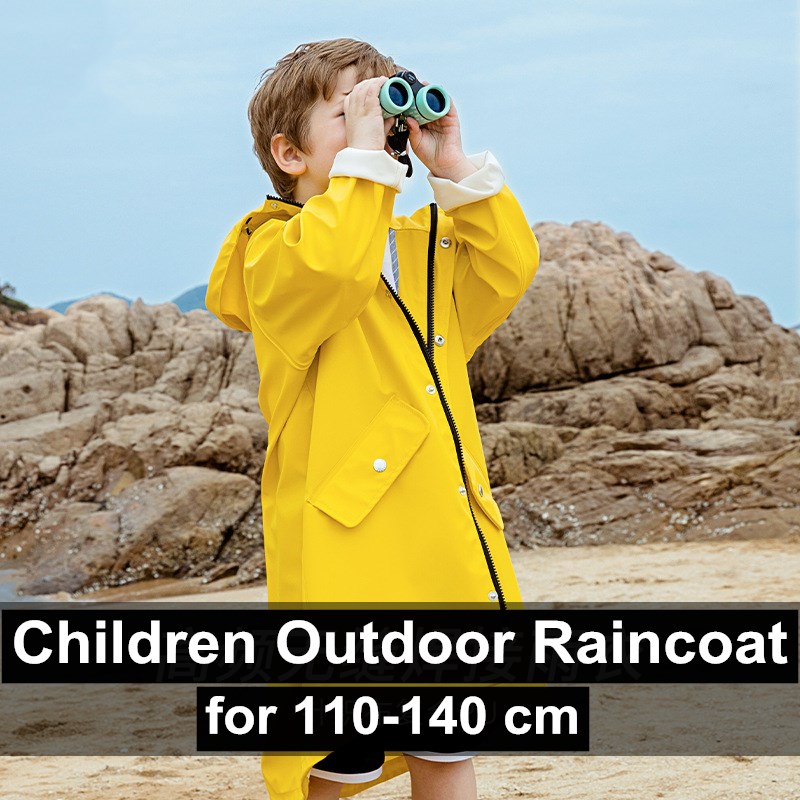 Camping Rain Poncho - 100-140 Cm Children's Raincoat Boys Girls