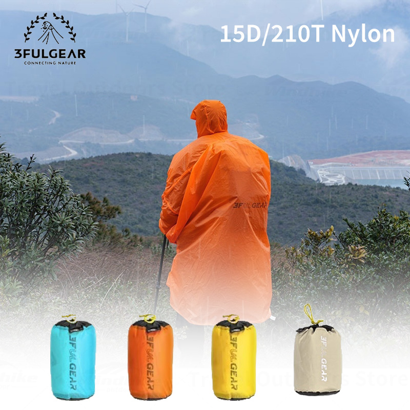 Camping Rain Poncho - 3F UL GEAR 2026 Hiking Raincoat