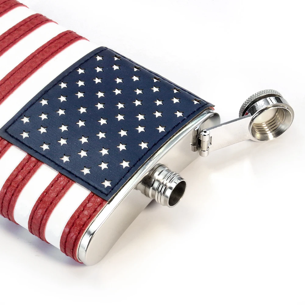 USA Flag  Wine Pot Leather Cov - Outdoor Camping Usa review and price