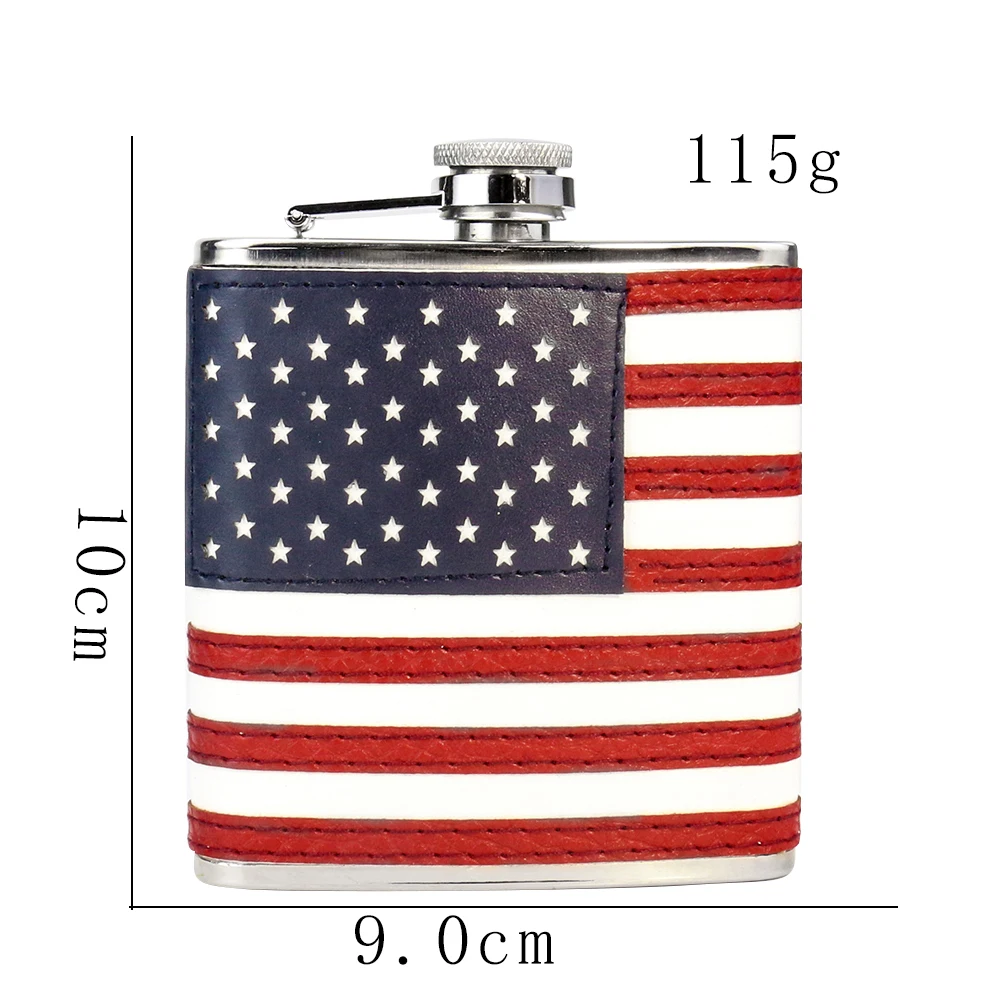 USA Flag  Wine Pot Leather Cov - Outdoor Camping Usa review and price