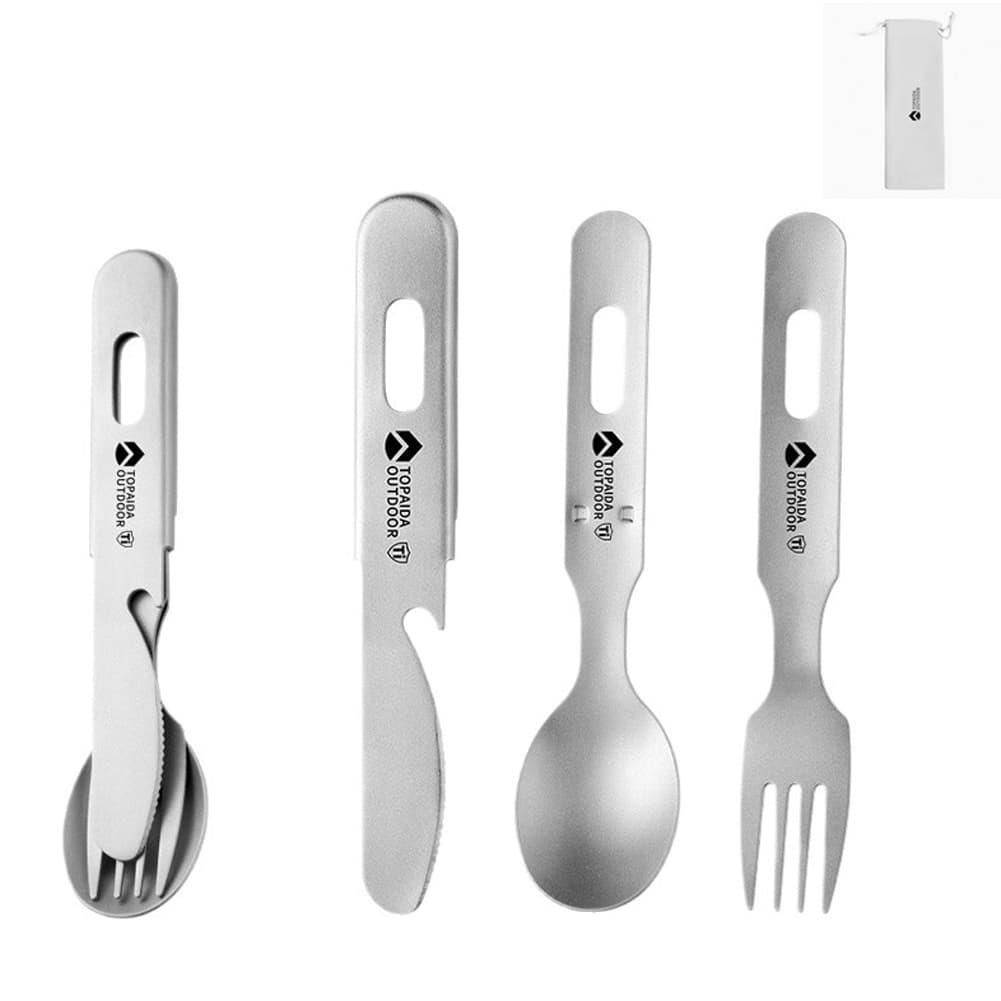 3 in 1 Titanium Camping Fork S - Outdoor Camping Dining Set review and price